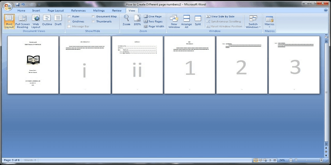 Membuat Halaman Berbeda Di Word 1