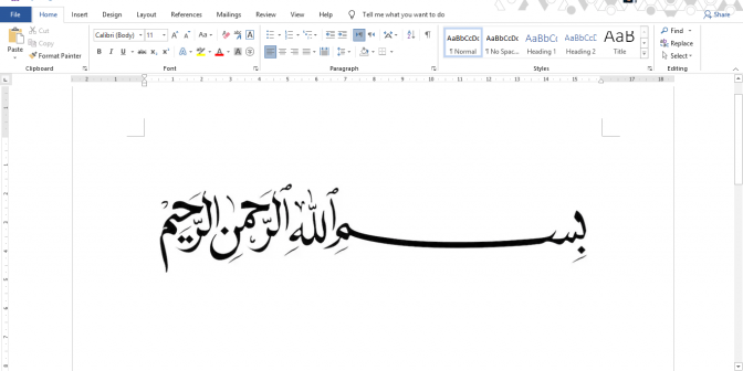 cara menulis arab di word