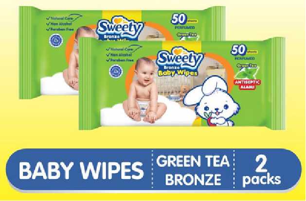 tisu basah bayi yang wangi sweety bronze