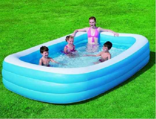 Bestway Deluxe Blue Rectangular Family Pool