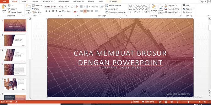 Cara Membuat Brosur dengan Powerpoint 1