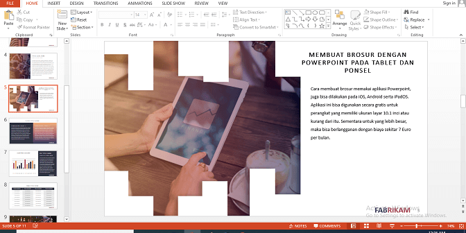 Cara Membuat Brosur dengan Powerpoint 4