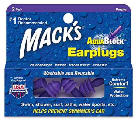 Macks Soft Flanged (2-Pair) Aqua Block