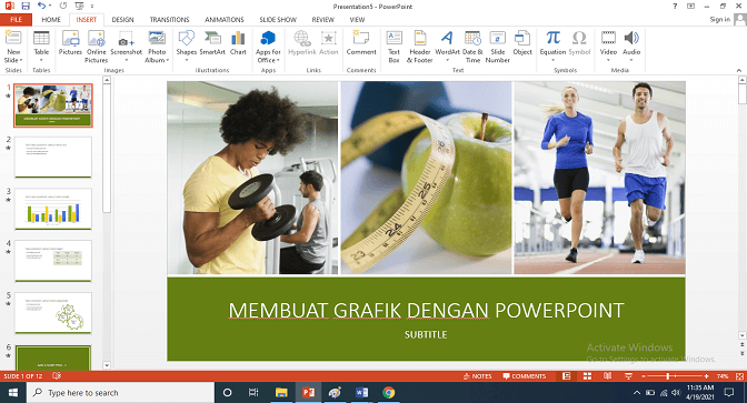 Membuat Grafik dengan Powerpoint 1