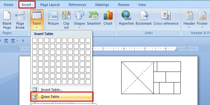 Membuat tabel di Word