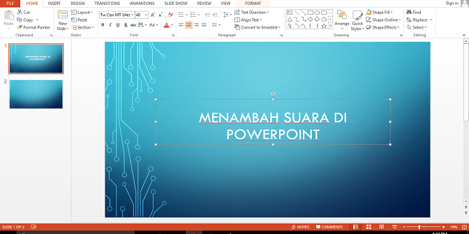 Menambah Suara Di Powerpoint 1