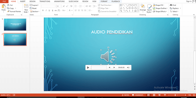 Menambah Suara Di Powerpoint 3