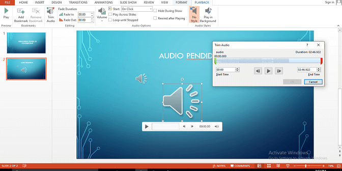 Menambah Suara Di Powerpoint 4