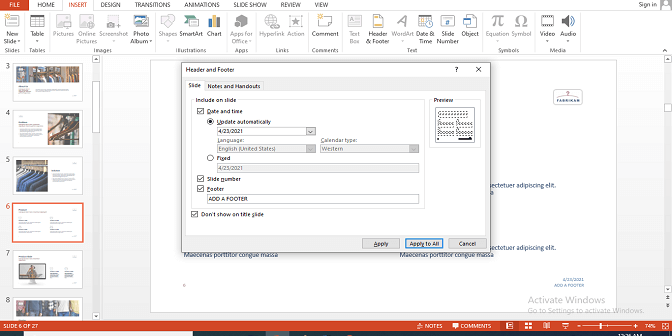 Menampilkan Jam di Powerpoint 4