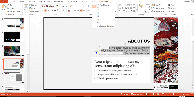 Mengatur Spasi Di Powerpoint 2