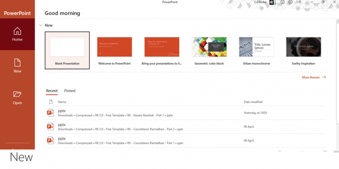 cara download template PPT