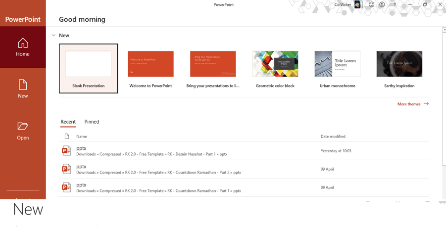 cara download template PPT