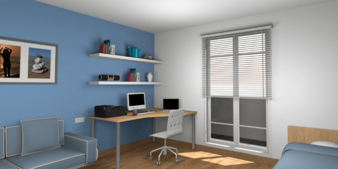 Aplikasi desain rumah di laptop