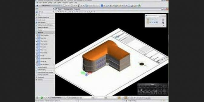 Aplikasi desain rumah di laptop