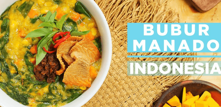bahan pelengkap bubur manado