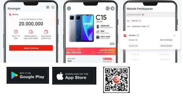 cara kredit hp di akulaku