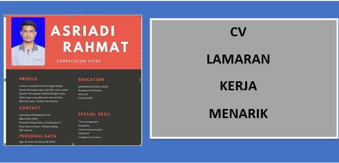 cv lamaran kerja