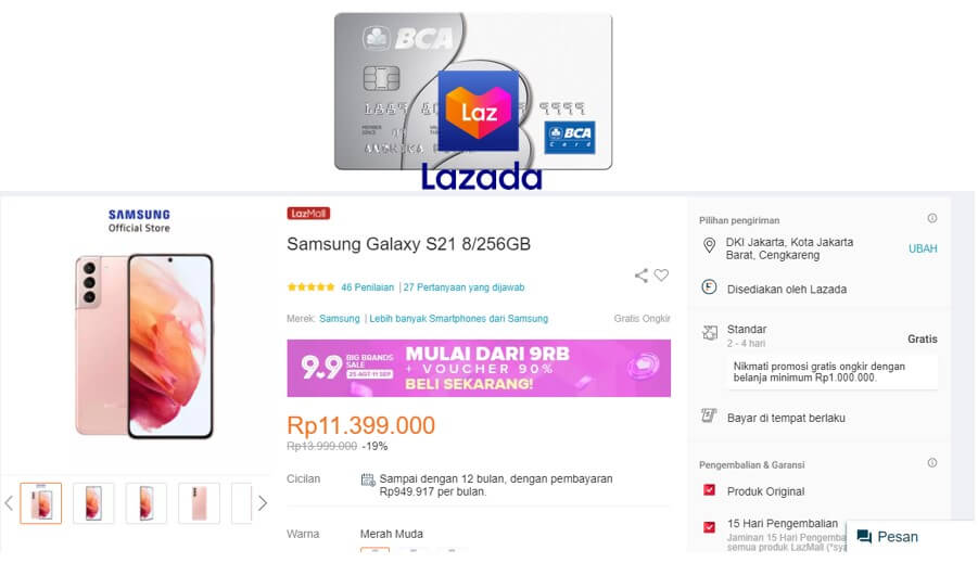 kredit hp di lazada