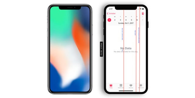 ukuran layar iphone x