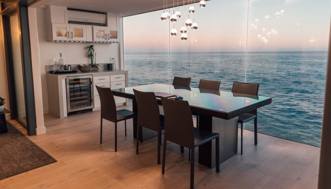 ukuran meja makan 6 kursi