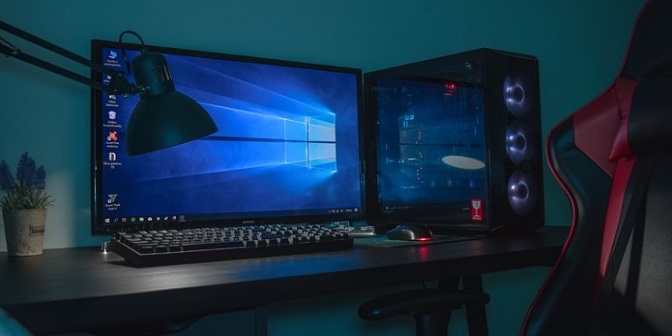 ukuran meja komputer