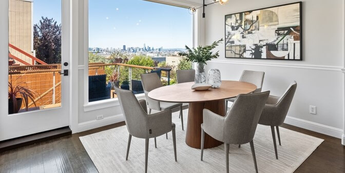 ukuran meja makan 6 kursi