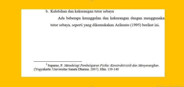 Cara membuat footnote