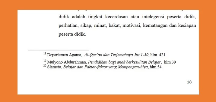 Cara membuat footnote