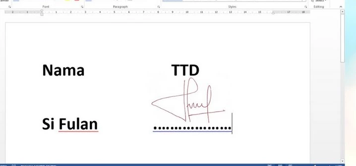 Cara Menambahkan Tanda Tangan di Dokumen