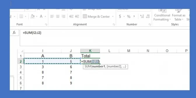cara menjumlahkan di excel
