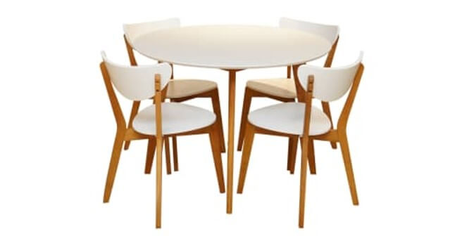 ukuran meja makan 4 kursi