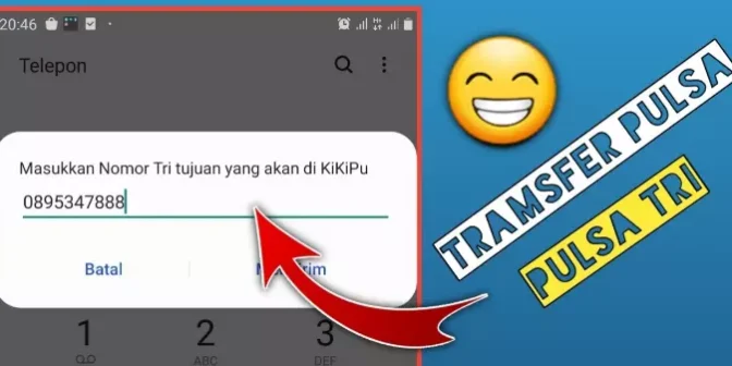 Cara transfer pulsa 3