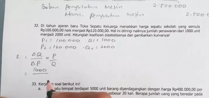contoh soal elastisitas