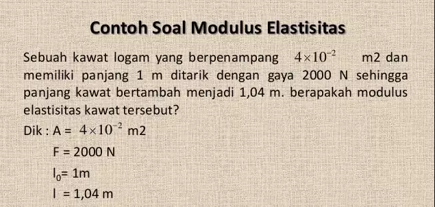 contoh soal modulus elastisitas