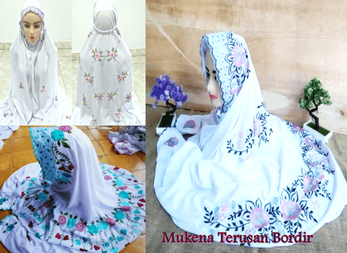 9 Inspirasi Mukena Terusan Bordir yang Cantik