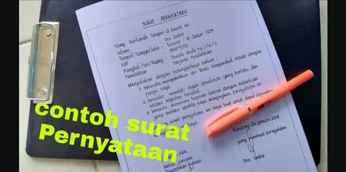 Contoh surat pernyataan perjanjian