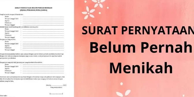 Surat pernyataan belum menikah