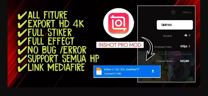 Download InShot Pro Mod apk full efek
