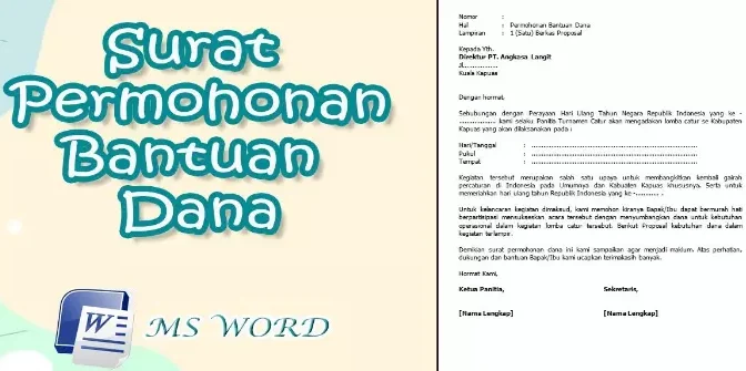 Contoh surat permohonan bantuan