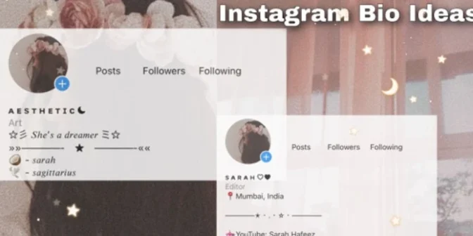 Bio Instagram aesthetic