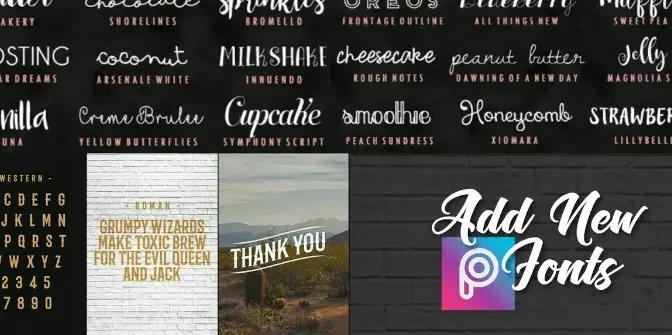 Cara menambah font di PicsArt