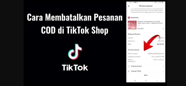 cara membatalkan pesanan di TikTok Shop