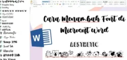 cara menambah font di word