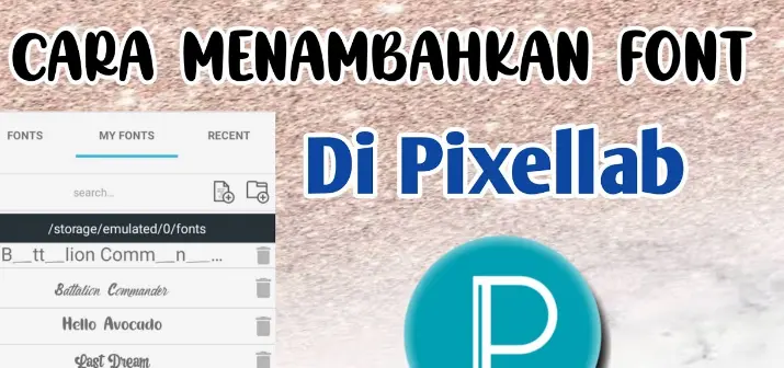 cara menambahkan font di PixelLab