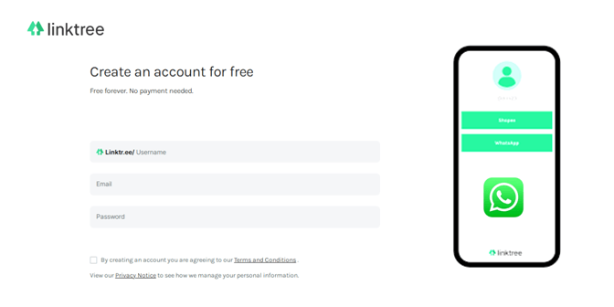 cara membuat linktree whatsapp