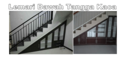 lemari bawah tangga kaca