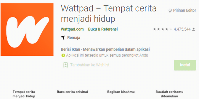 Aplikasi Baca Novel Offline
