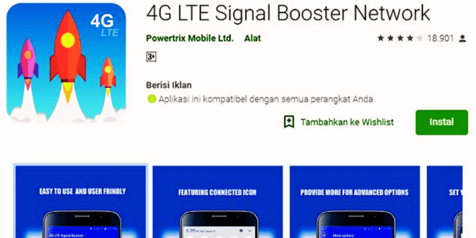 Aplikasi Penguat Sinyal 4G