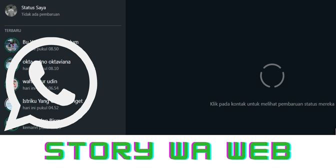 cara membuat status di wa web