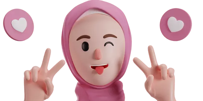 foto profil keren cewek hijab 3d
